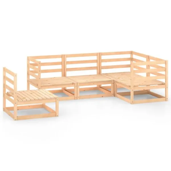 Set mobilier de grădină, 5 piese, lemn masiv de pin