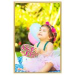 Rame foto colaj pentru perete, 5 buc., auriu, 70×90 cm, MDF
