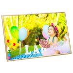 Rame foto colaj pentru perete, 5 buc., auriu, 70×90 cm, MDF