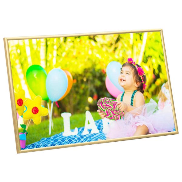 Rame foto colaj pentru perete, 5 buc., auriu, 70×90 cm, MDF