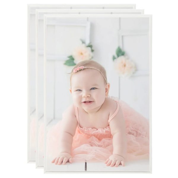 Rame foto colaj pentru masă 3 buc. argintiu 21×29,7 cm MDF