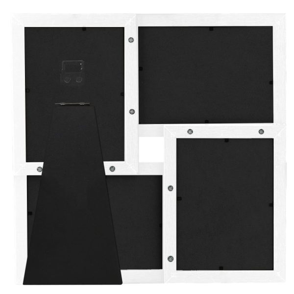 Ramă foto colaj, alb, 4x (13×18 cm) foto, MDF