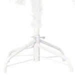 Brad Crăciun pre-iluminat artificial, set globuri, alb, 120 cm