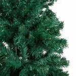 Brad de Crăciun pre-iluminat cu set globuri, verde, 210 cm, PVC