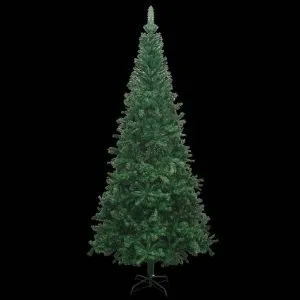 Brad de Crăciun pre-iluminat cu set globuri, verde, 240 cm, L