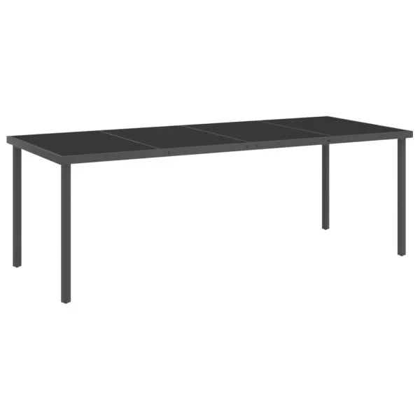 Set mobilier de exterior, 11 piese, oțel
