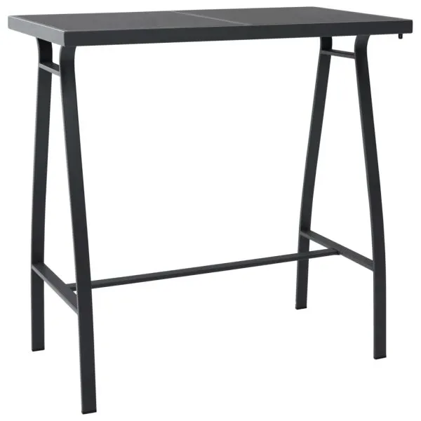 Set mobilier de bar pentru grădină, 5 piese, negru