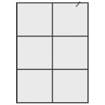 Paravan de duș walk-in negru 140×195 cm sticlă ESG transparentă
