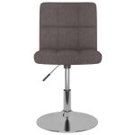 Scaun de bar pivotant, gri taupe, material textil