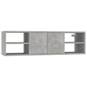 Raft de perete, gri beton, 102x30x29 cm, PAL