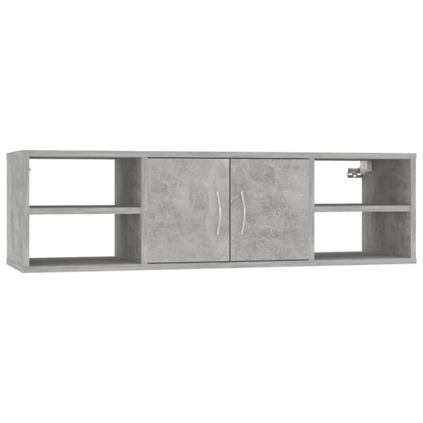 Raft de perete, gri beton, 102x30x29 cm, PAL