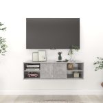 Raft de perete, gri beton, 102x30x29 cm, PAL