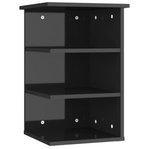 Dulap lateral, negru extralucios, 35x35x55 cm, PAL