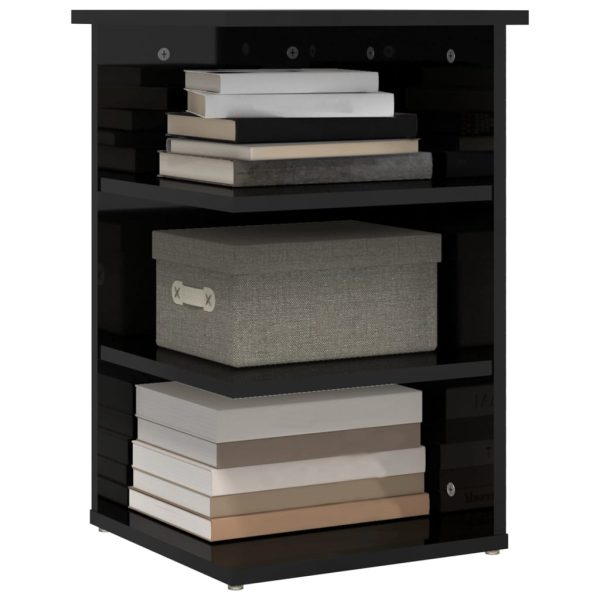 Dulap lateral, negru extralucios, 35x35x55 cm, PAL