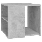 Masă laterală, gri beton, 50x50x45 cm, PAL