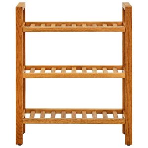 Pantofar cu 3 rafturi, 50x27x60 cm, lemn masiv de stejar