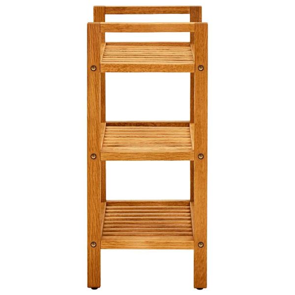 Pantofar cu 3 rafturi, 50x27x60 cm, lemn masiv de stejar