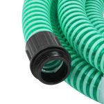 Furtun de aspirație cu racorduri din alamă, verde 1,1″ 7 m, PVC