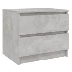 Noptieră, gri beton, 50x39x43,5 cm, PAL