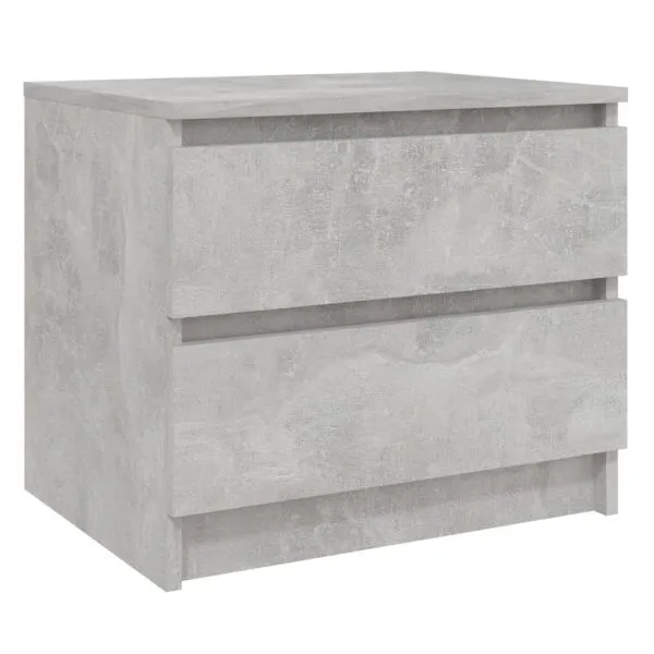 Noptieră, gri beton, 50x39x43,5 cm, PAL