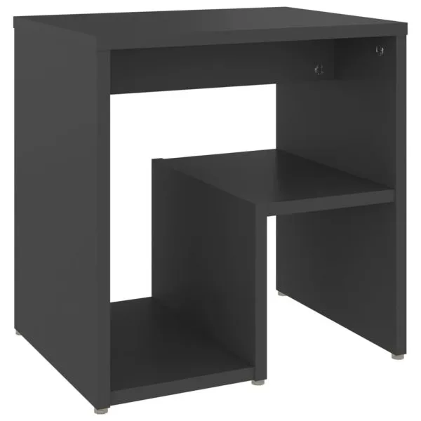 Noptiere, 2 buc., gri, 40x30x40 cm, PAL