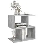 Noptiere, 2 buc., gri beton, 50x30x51,5 cm, PAL