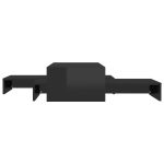 Set măsuțe de cafea suprapuse negru extralucios 100x100x26,5 cm