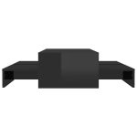 Set măsuțe de cafea suprapuse negru extralucios 100x100x26,5 cm