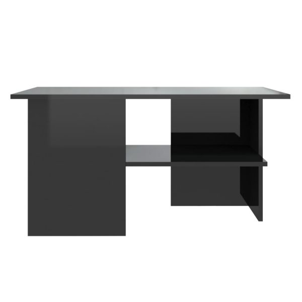 Măsuță de cafea negru extralucios 90x60x46,5 cm lemn prelucrat