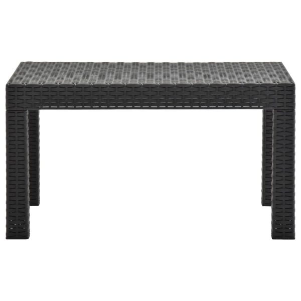 Set mobilier de grădină cu perne, 2 piese, antracit, PP ratan