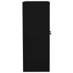 Dulap de birou, negru, 90x40x105 cm, oțel