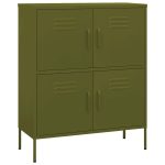 Dulap de depozitare, verde măsliniu, 80x35x101,5 cm, oțel