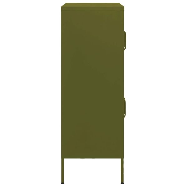 Dulap de depozitare, verde măsliniu, 80x35x101,5 cm, oțel
