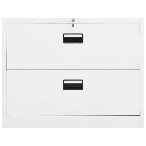 Fișet, alb, 90x46x72,5 cm, oțel
