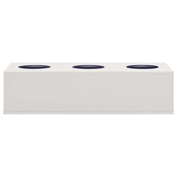 Cutie pentru flori de birou, gri deschis, 90x40x23 cm, oțel