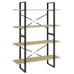 Dulap cu 4 rafturi, stejar sonoma, 100x30x140 cm PAL