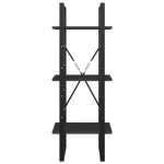 Bibliotecă cu 3 rafturi, gri, 40x30x105 cm, PAL