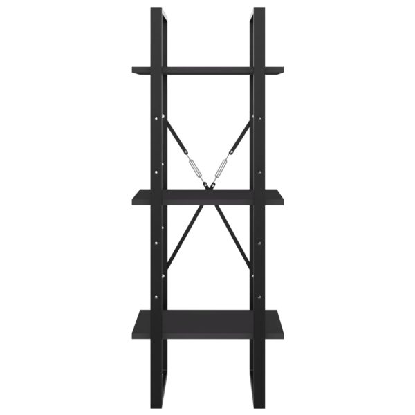 Bibliotecă cu 3 rafturi, gri, 40x30x105 cm, PAL