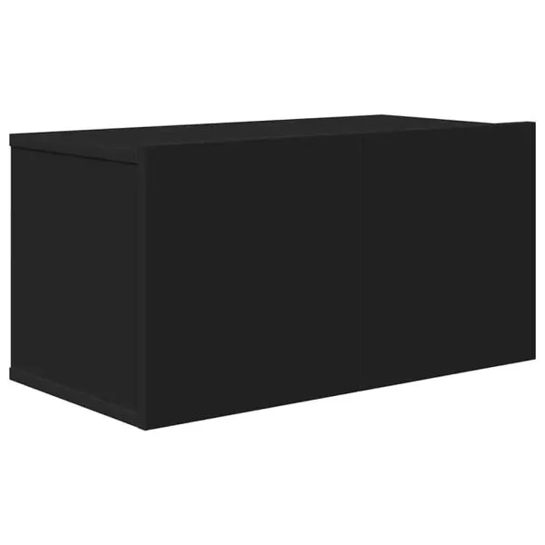 Set dulapuri TV, 6 piese, negru, lemn prelucrat
