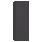 Dulapuri TV, 4 buc., gri, 30,5x30x90 cm, lemn prelucrat