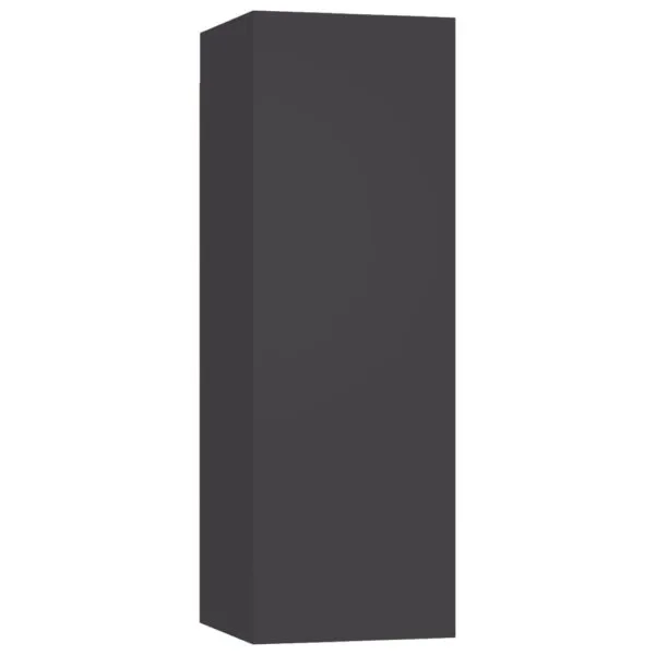 Dulapuri TV, 4 buc., gri, 30,5x30x90 cm, lemn prelucrat