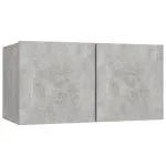 Dulapuri TV, 4 piese, gri beton, 60x30x30 cm, lemn prelucrat