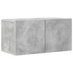 Set de dulapuri TV, 8 piese, gri beton, lemn prelucrat
