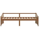 Pat de zi cu 3 locuri, maro miere, 90×200 cm, lemn masiv pin