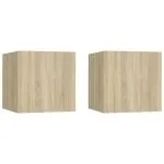 Noptiere, 2 buc., stejar Sonoma, 30,5x30x30cm, lemn prelucrat