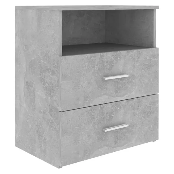 Noptieră, gri beton, 50x32x60 cm
