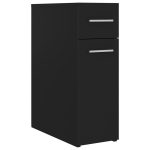 Dulap de farmacie, negru, 20×45,5×60 cm, lemn prelucrat