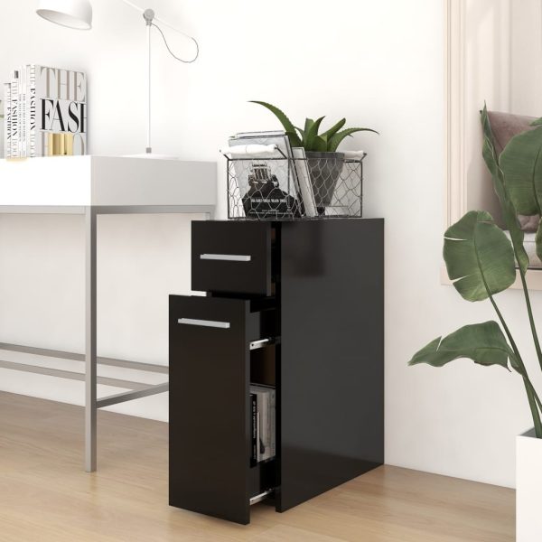 Dulap de farmacie, negru, 20×45,5×60 cm, lemn prelucrat