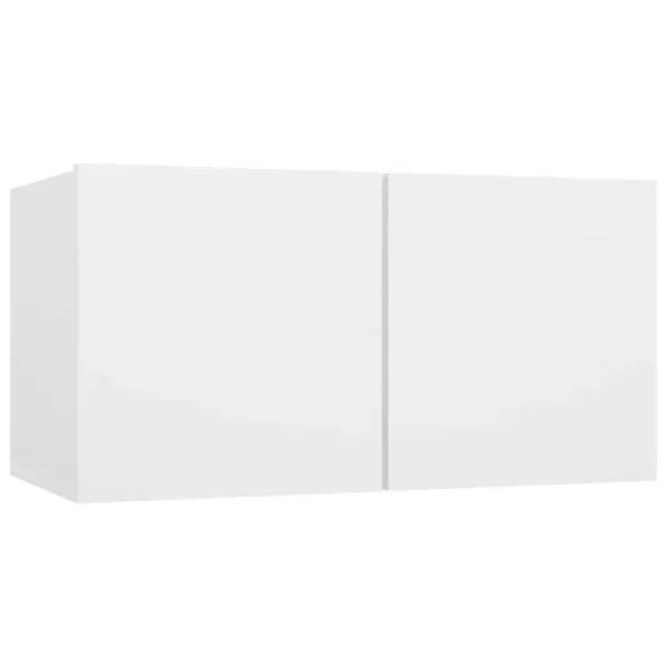 Dulapuri TV suspendate, 2 buc., alb, 60x30x30 cm