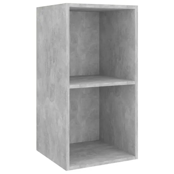 Set de dulapuri TV, 3 piese, gri beton, lemn prelucrat